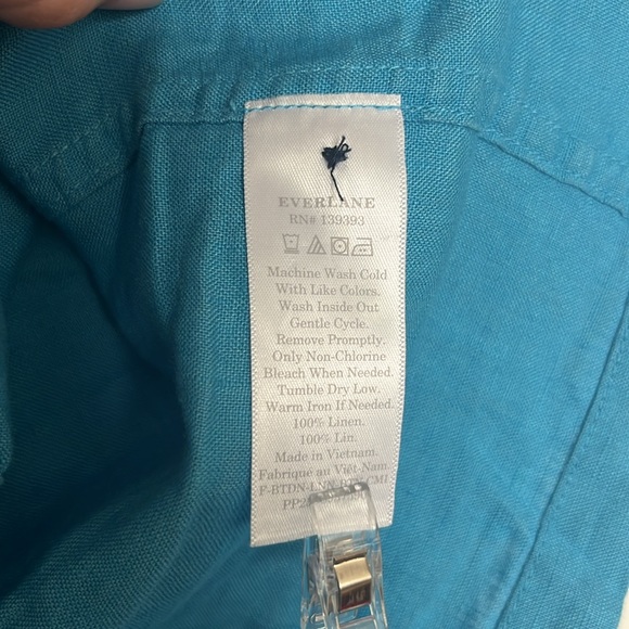 Everlane The Linen Picnic Top -Blue - Picture 6 of 6